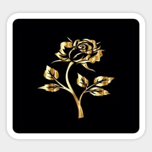 Gold Rose Sticker